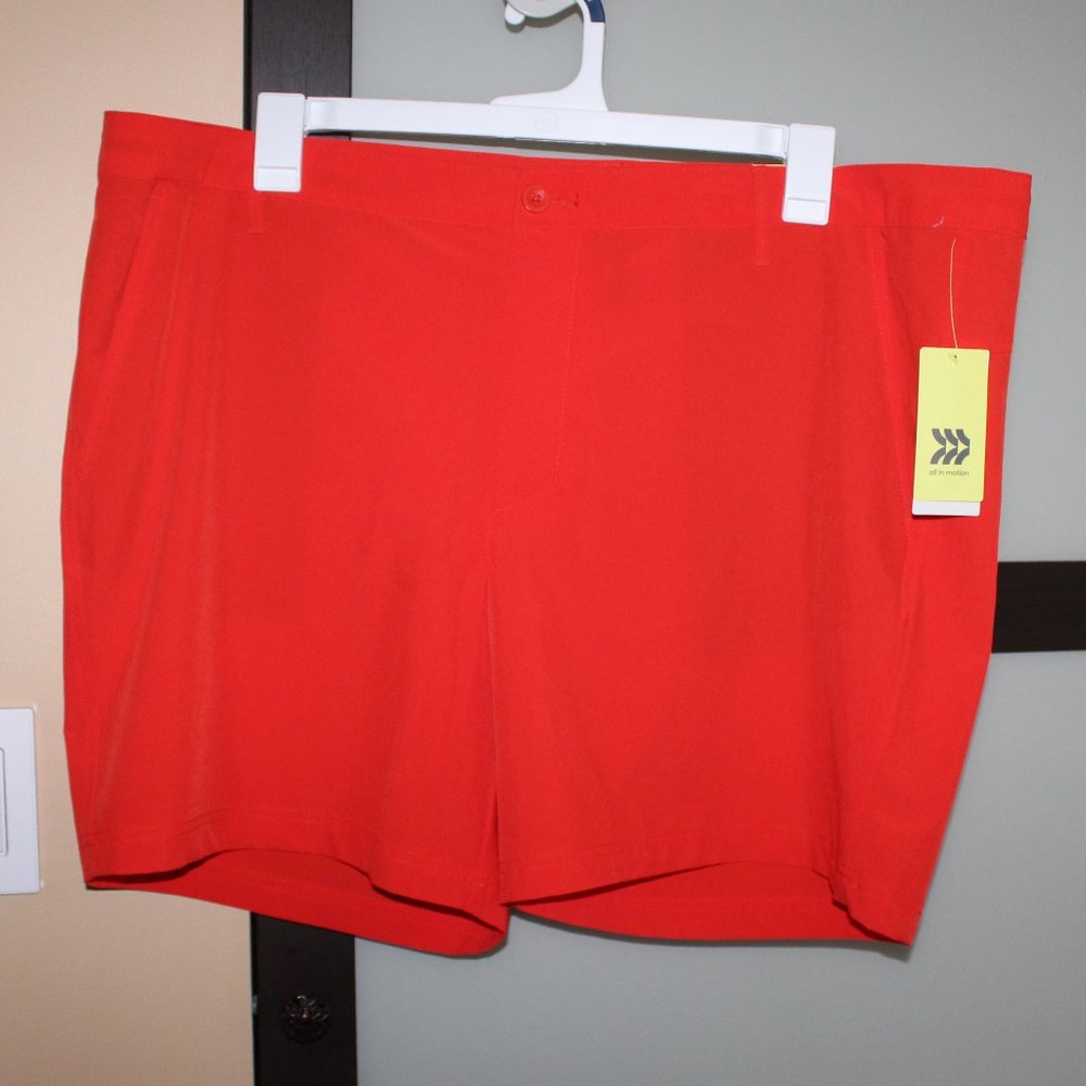 All In Motion Brand Hybrid Resort Shorts - Adult XXL / 2XL - NWT - Bright Orange